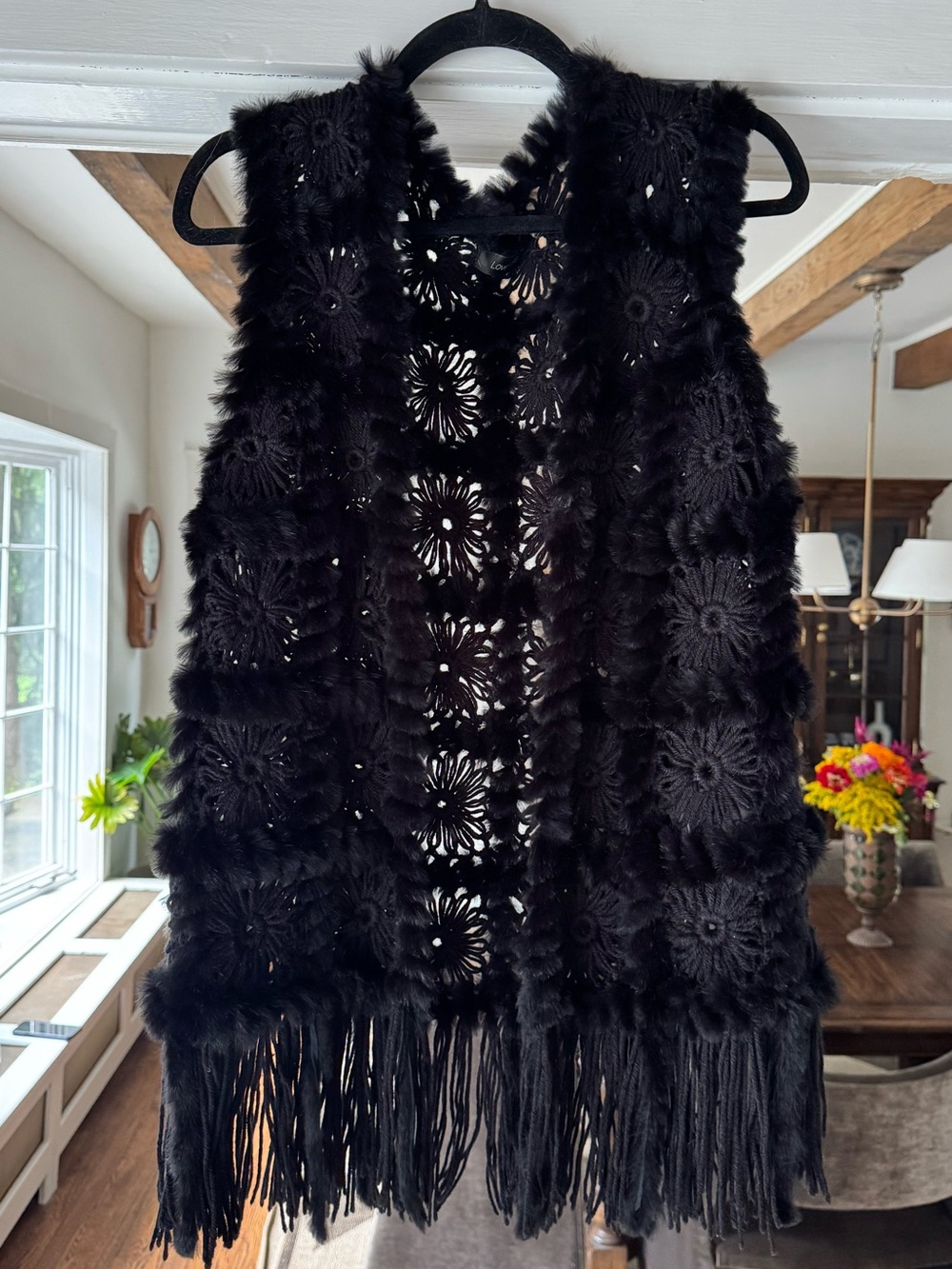 Love Token Real Rabbit Fur Knit Vest